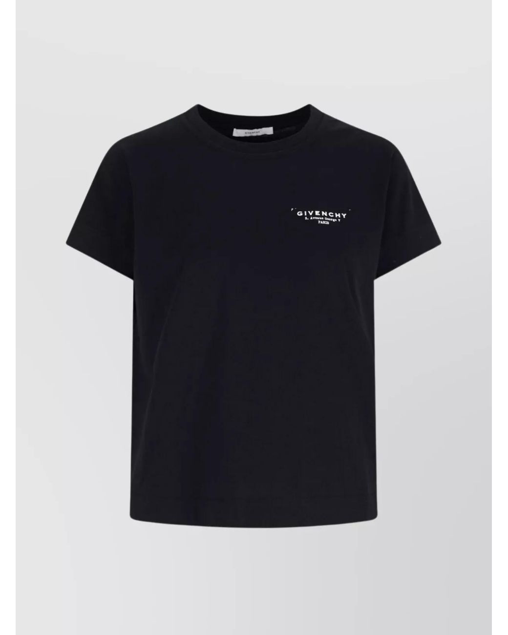 Givenchy Black Cotton Logo Print Short Sleeve T-Shirt