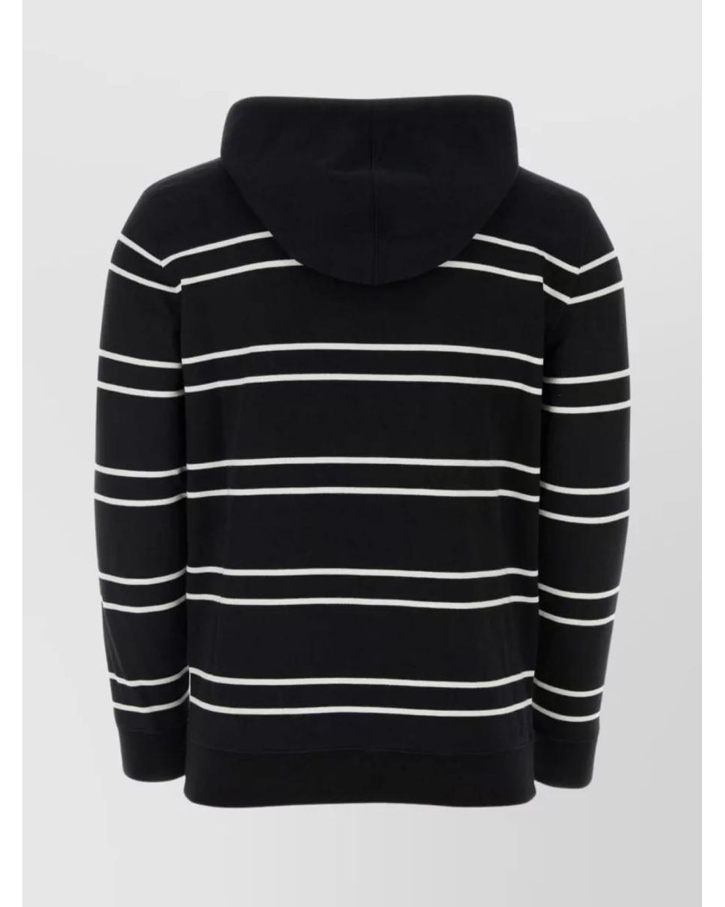 Saint Laurent Blue Striped Cotton Hoodie for men