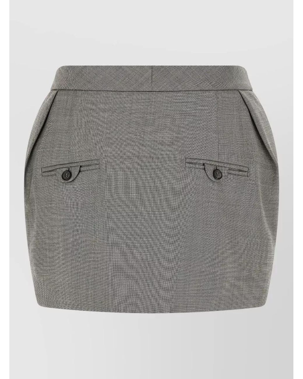 Magda Butrym Gray Wool Mini Skirt