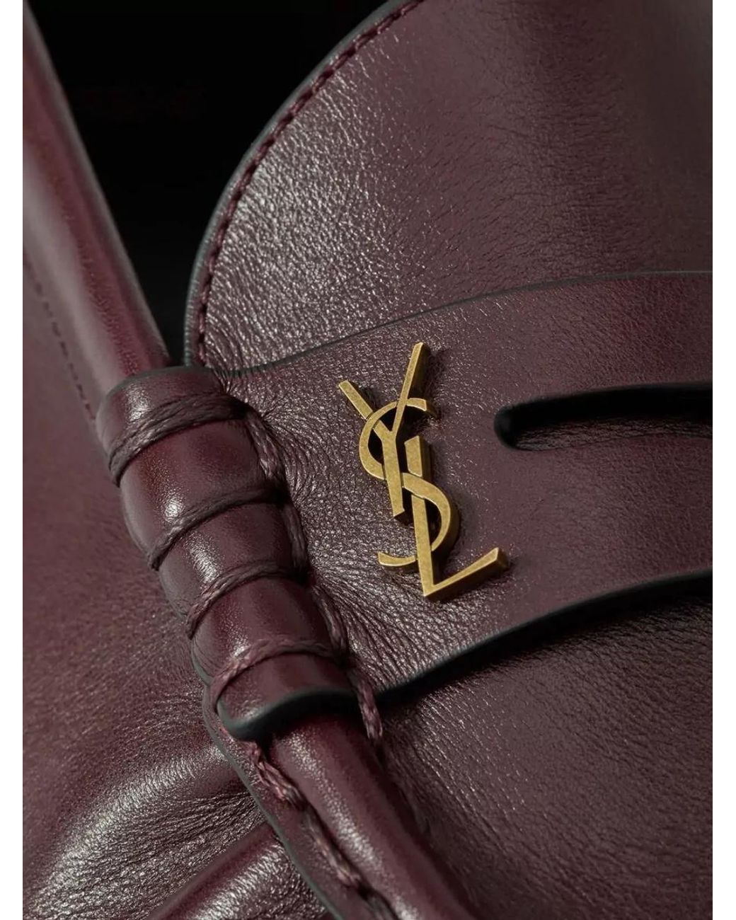 Saint Laurent Brown Leather Loafers for men