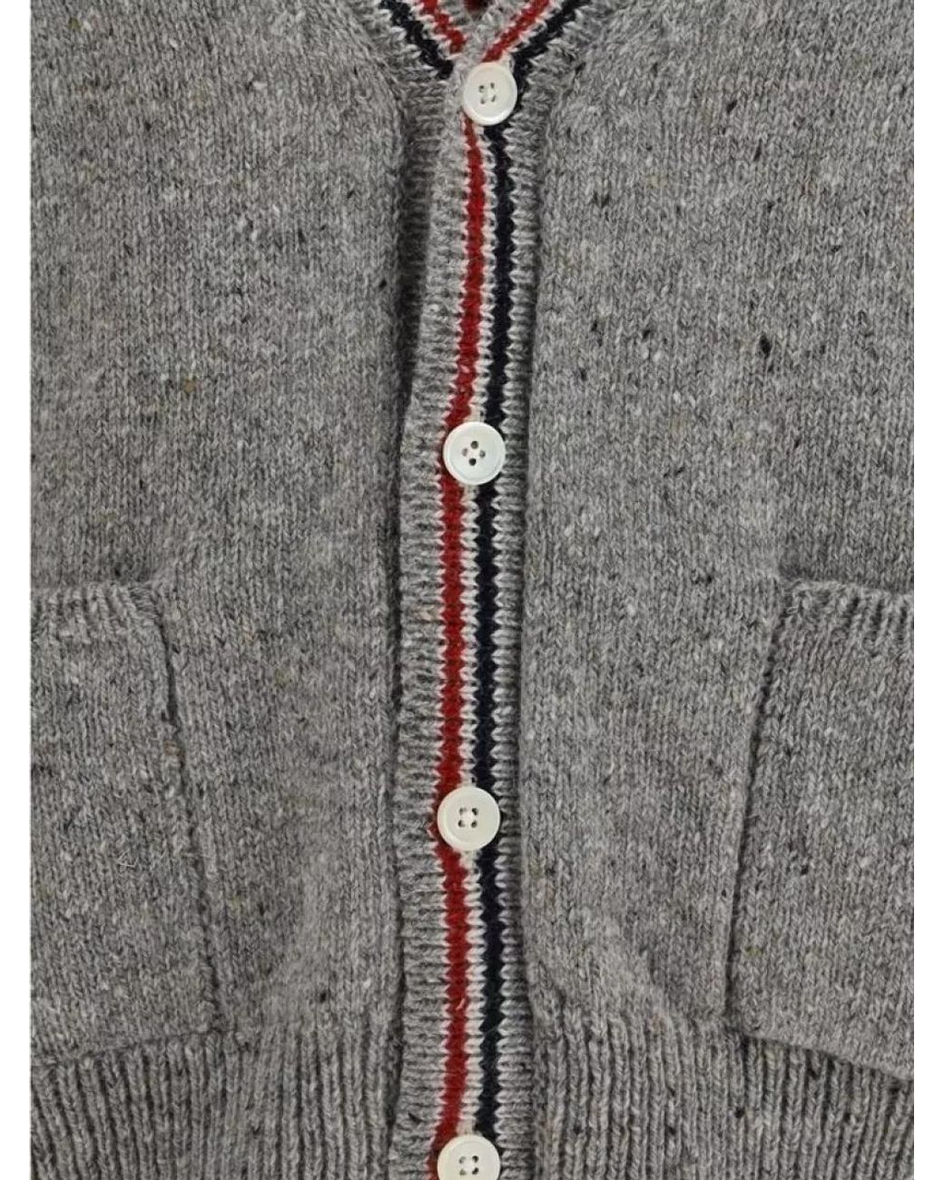 Thom Browne Gray Wool Cardigan for men