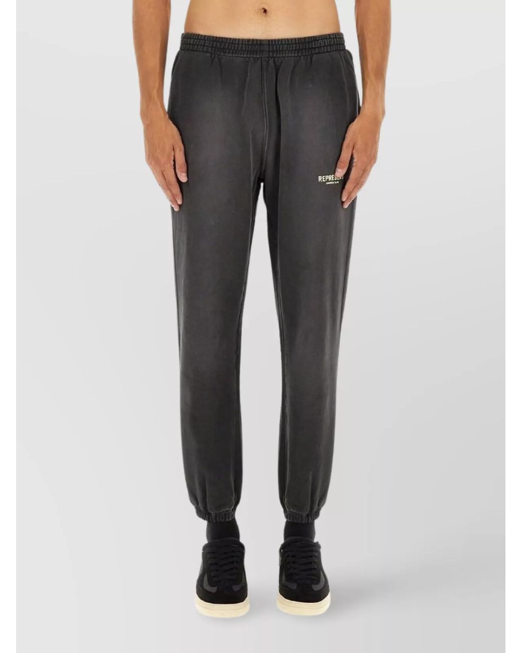 Represent Black Comfortable Trousers Elastic Waistband for men