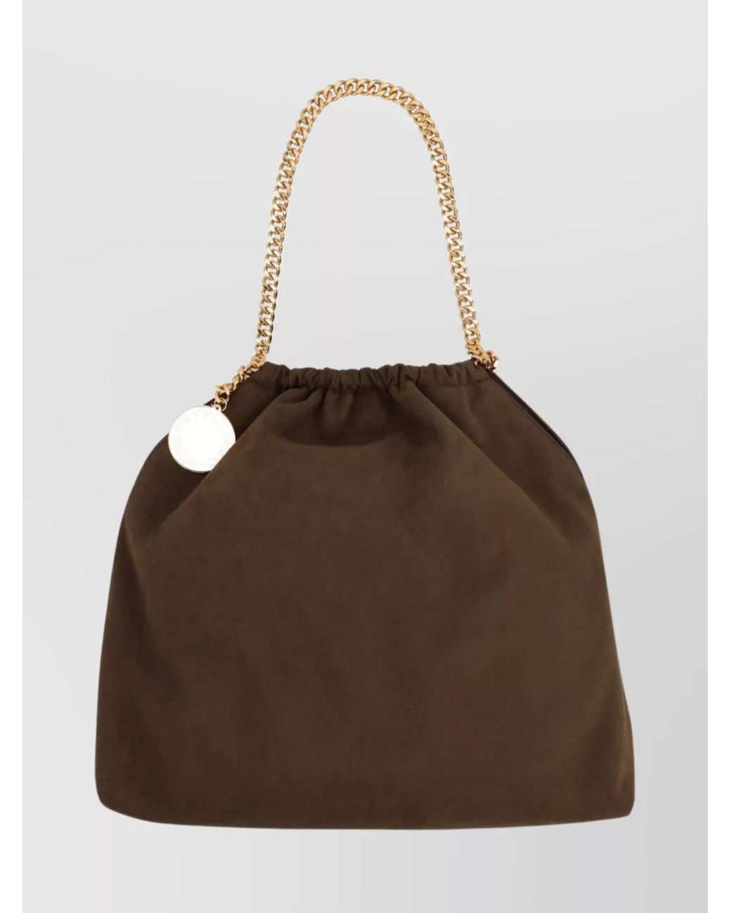 Stella McCartney Brown Falabella Medium Suede Shoulder Bag