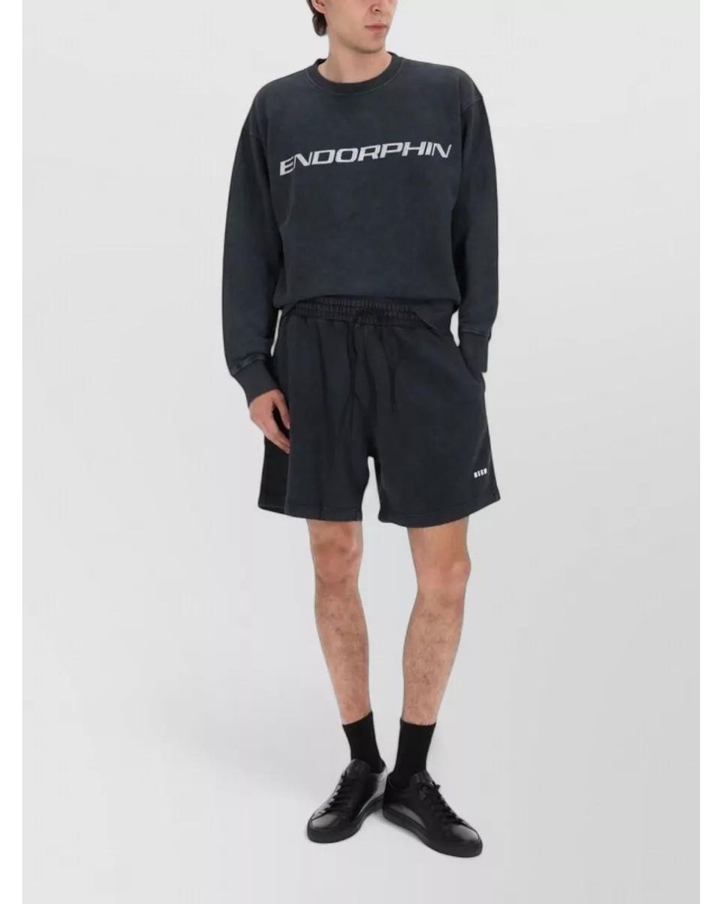 MSGM Blue Cotton Swim Shorts for men