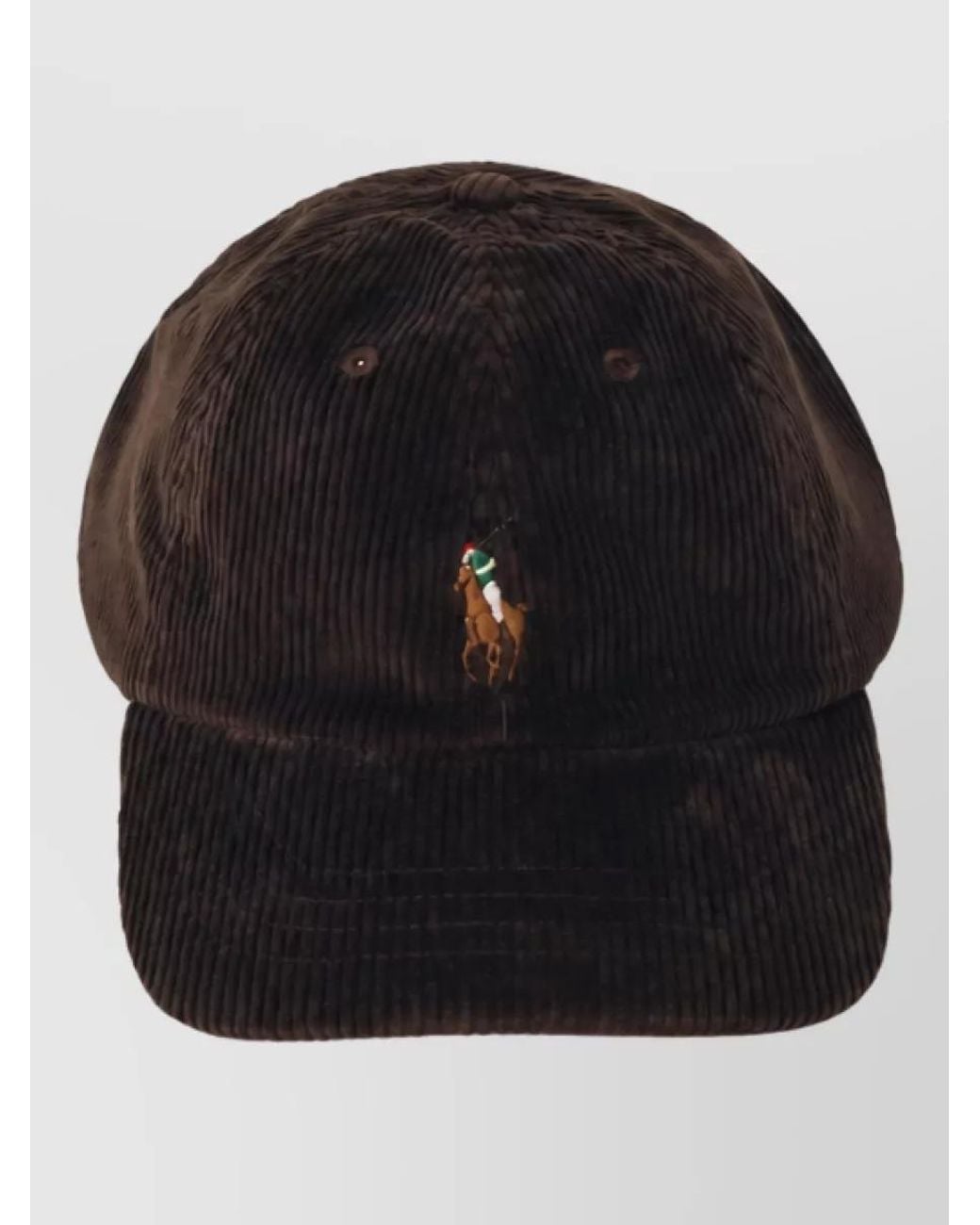 Polo Ralph Lauren Black Corduroy Baseball Cap for men