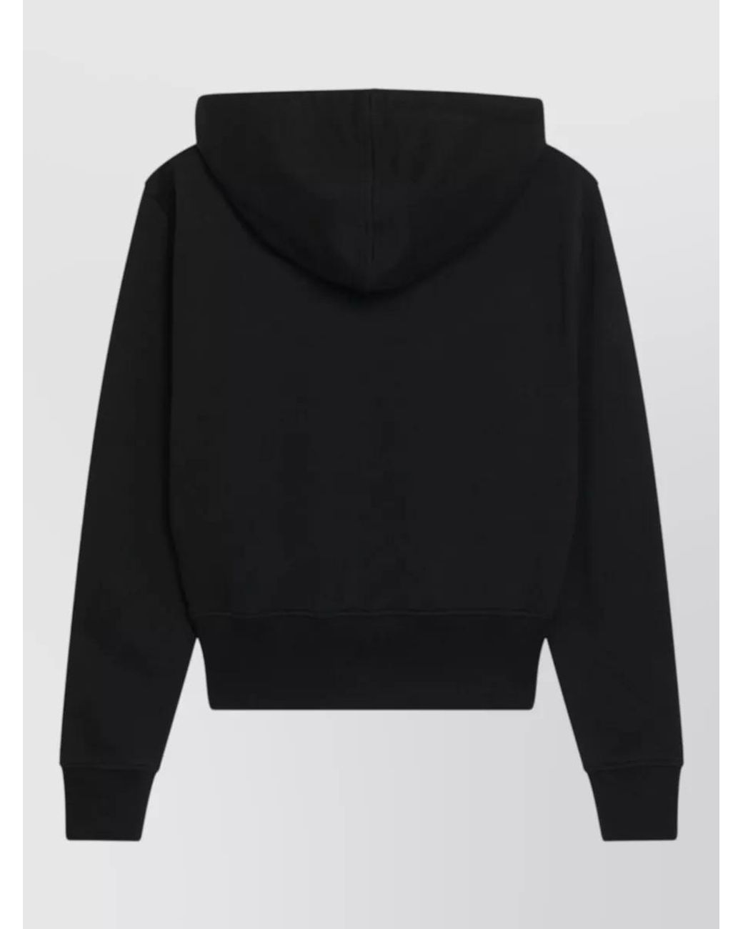 AMI Black Cotton Hoodie Jacket