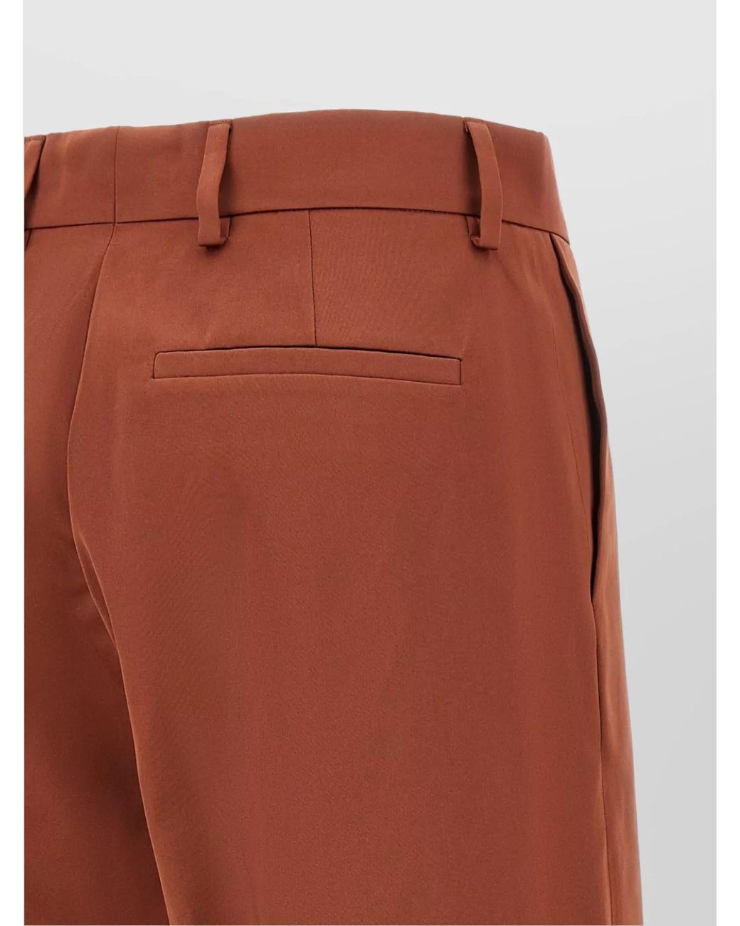 Dries Van Noten Red Silk Wide-Leg Trousers