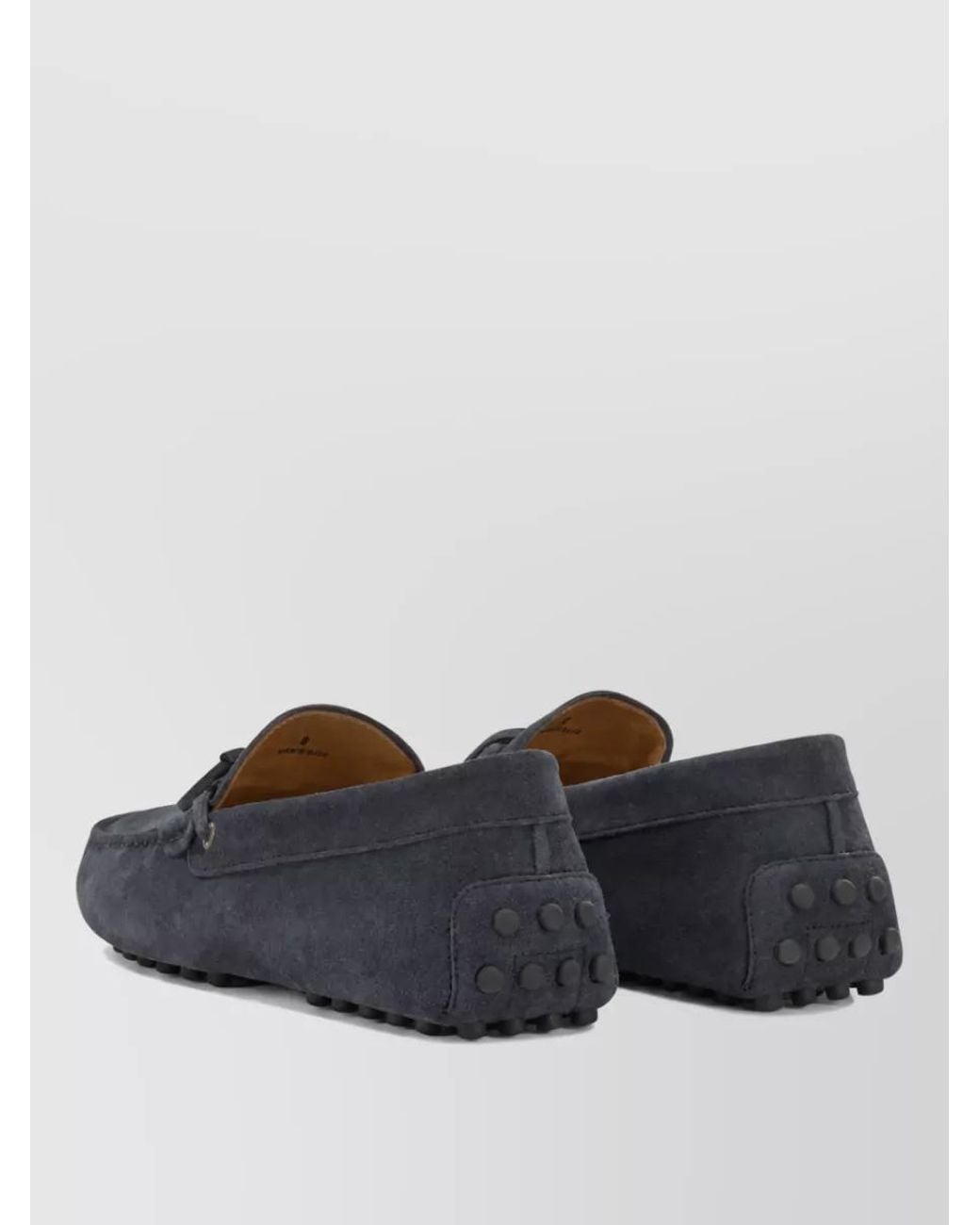Tod's Gray Leather Boat Shoes for men