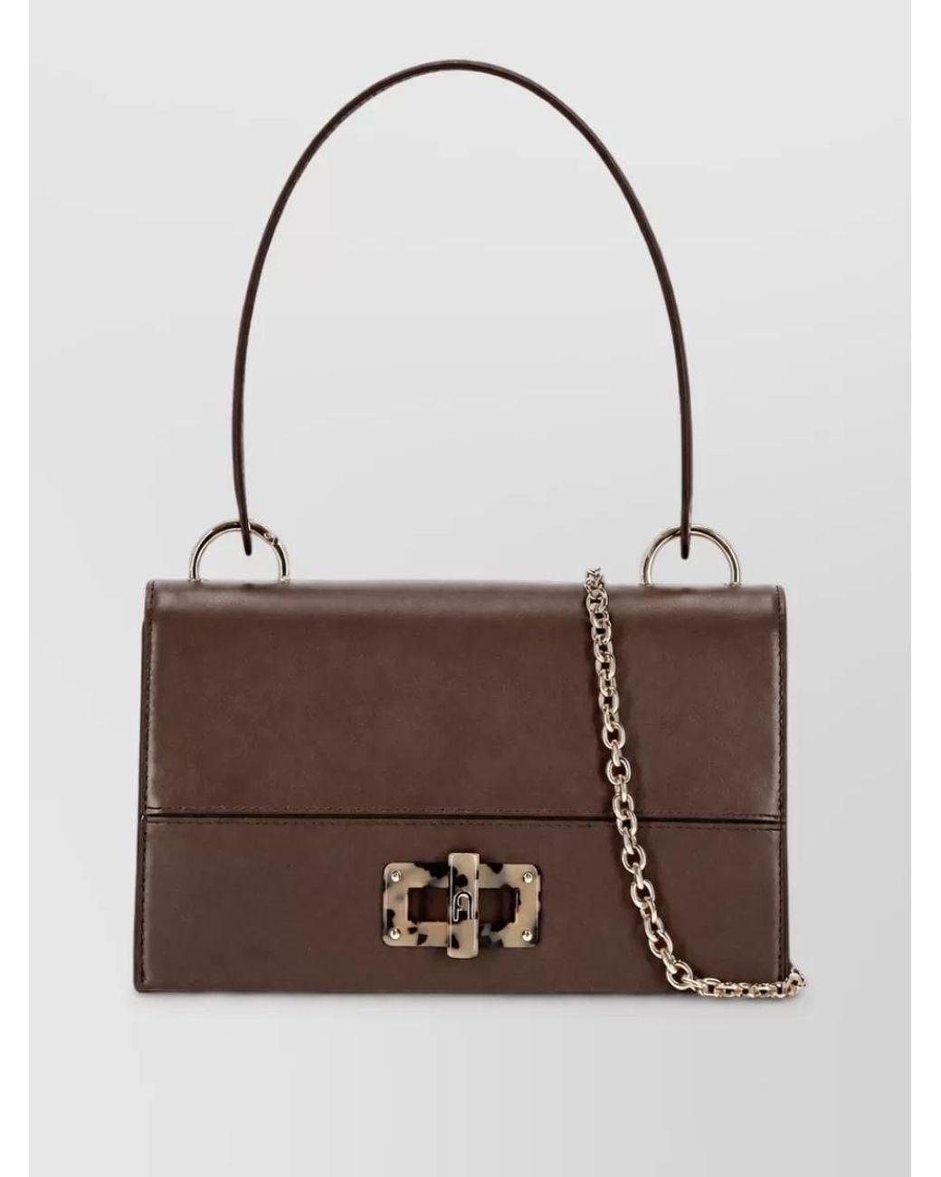 Furla Brown Amelia M Leather Crossbody Bag
