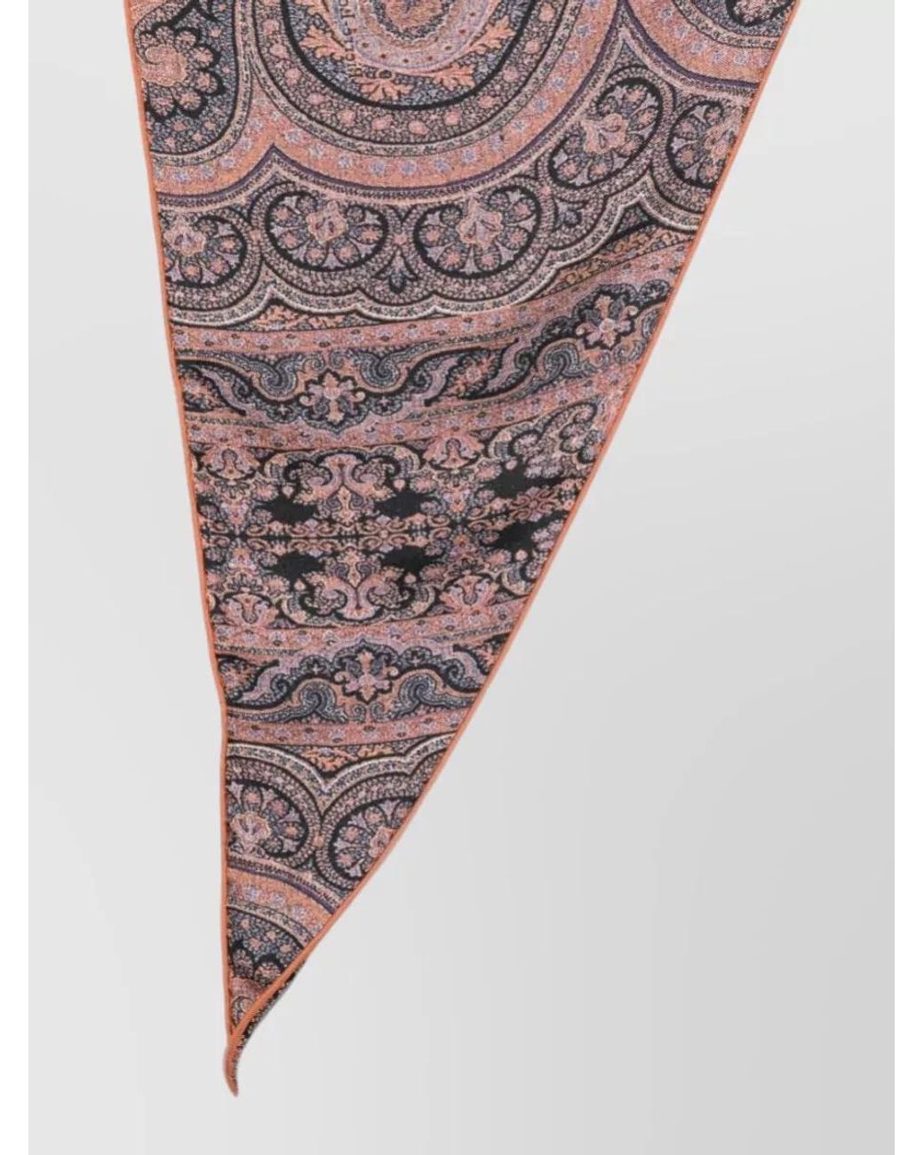 Pierre Louis Mascia Gray Printed Silk Scarf