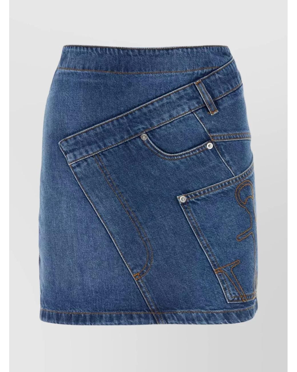 J.W. Anderson Blue Denim Twisted Mini Skirt