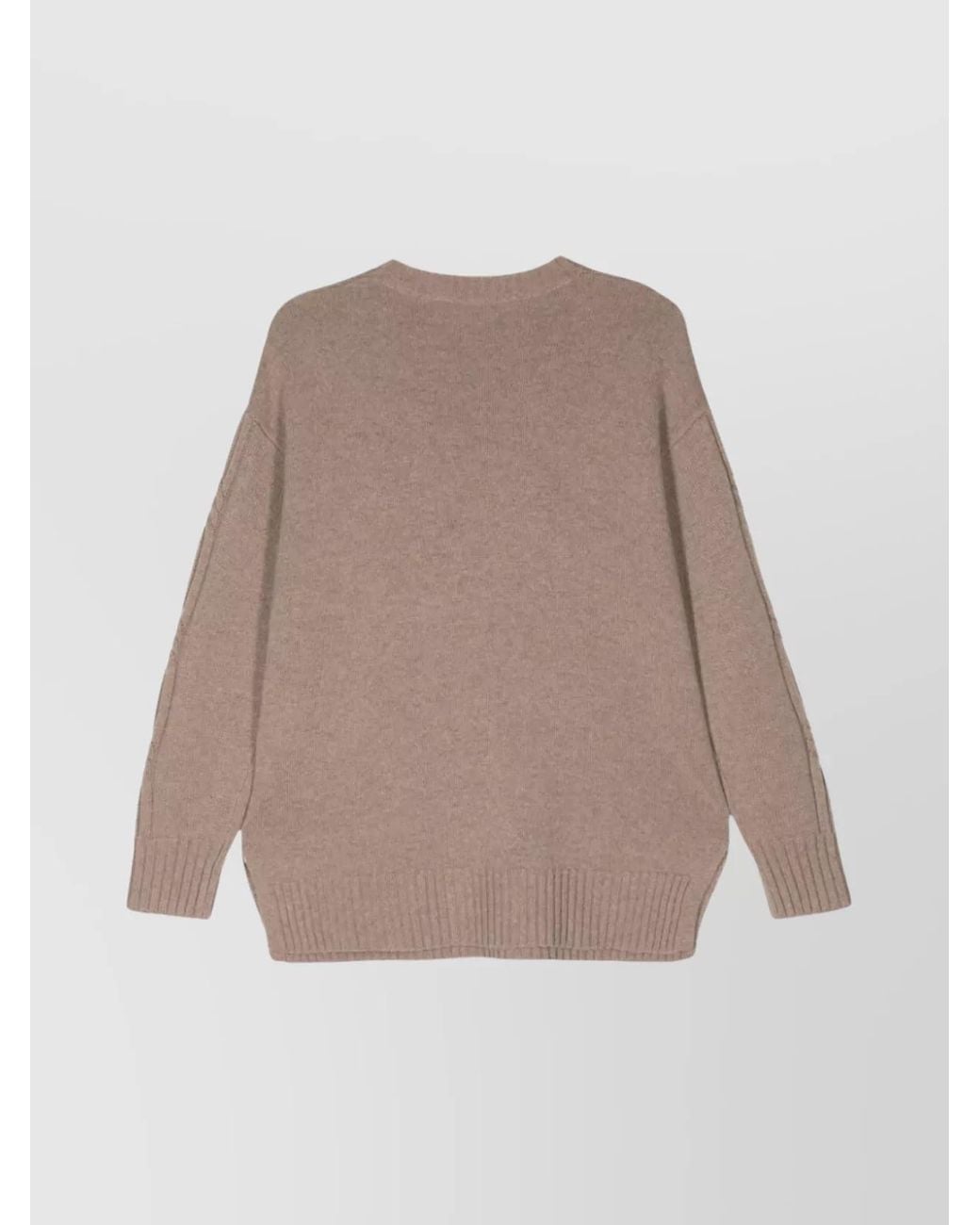Max Mara Natural Cashmere Ribbed Crew-Neck Jumper
