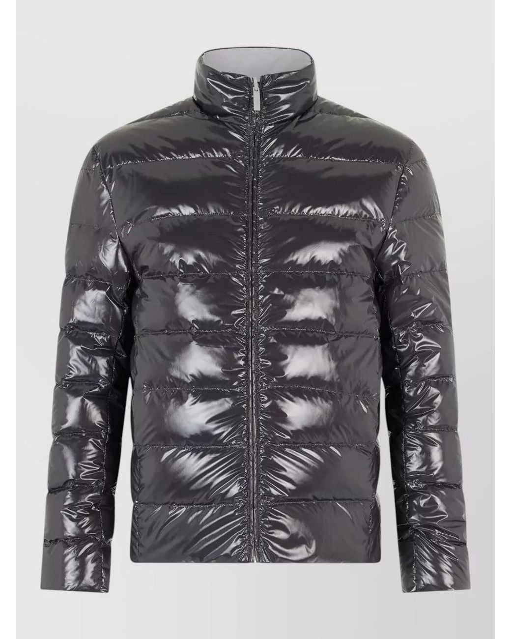 Thom Browne Gray Reversible Quilted Down Puffer Jacket for men