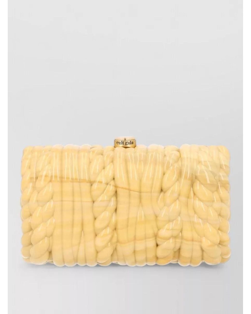 Cult Gaia Yellow Acrylic Clutch Bag