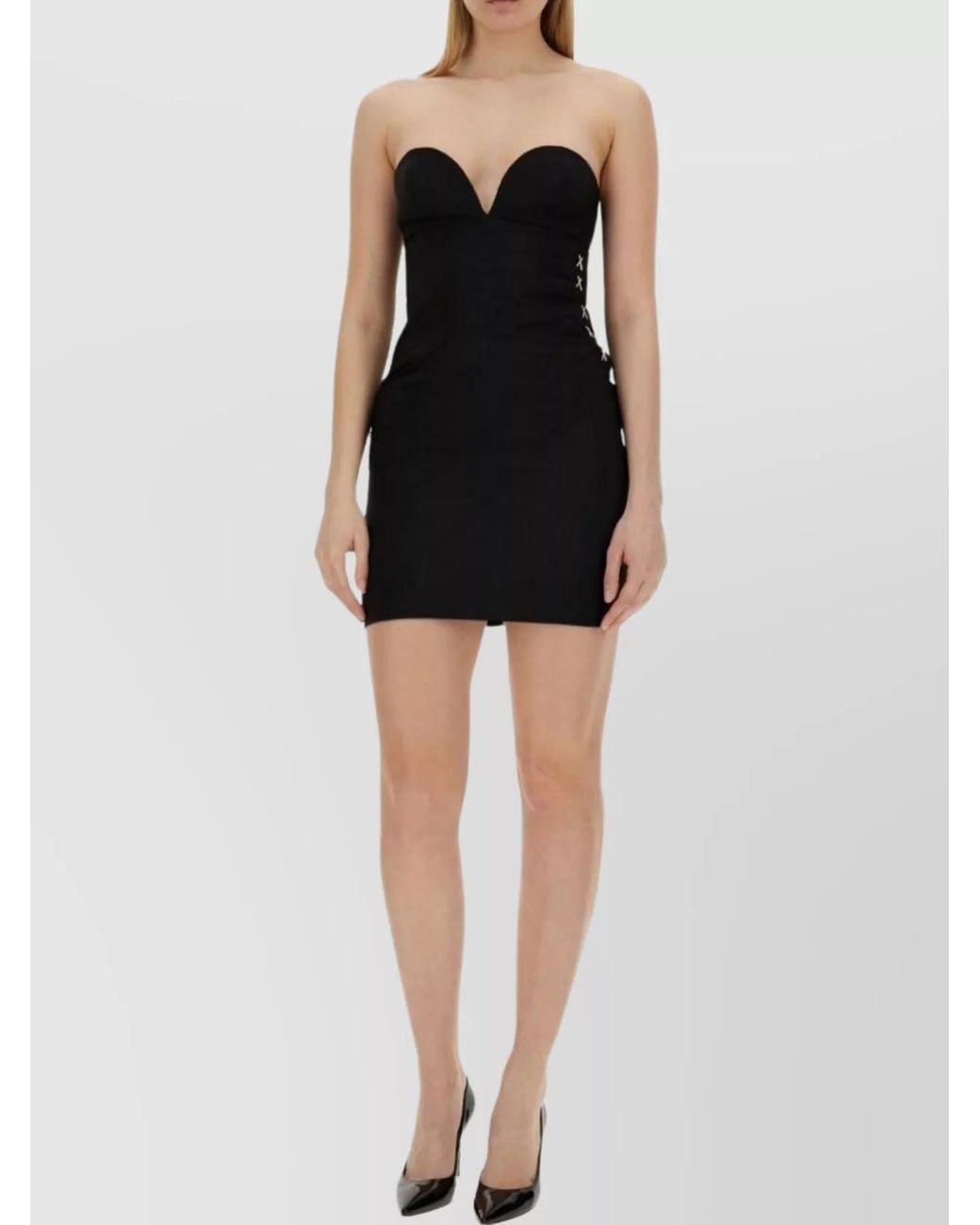 Genny Black Slim-Fit Mini Dress
