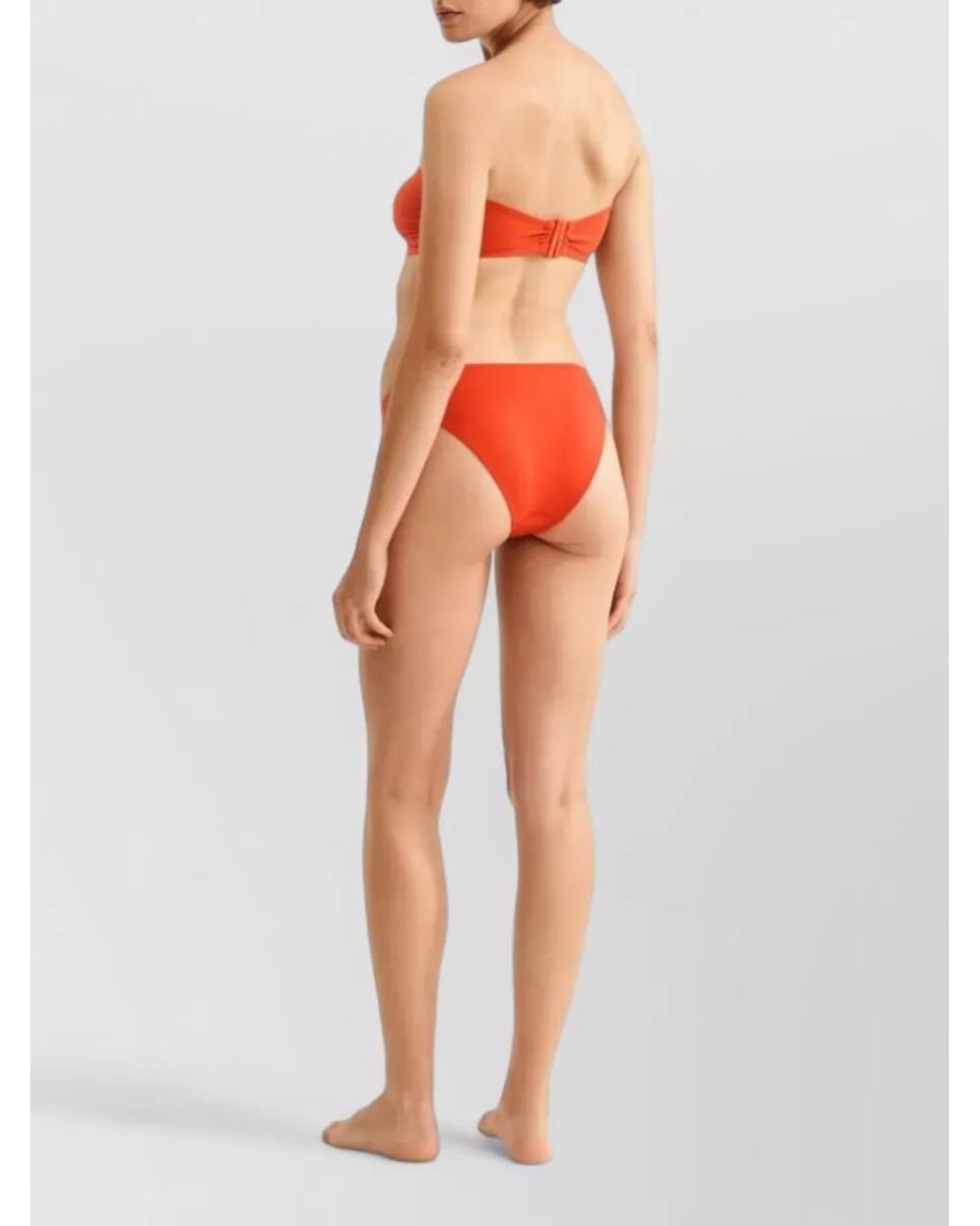 Eres Red Bandeau Bikini Top