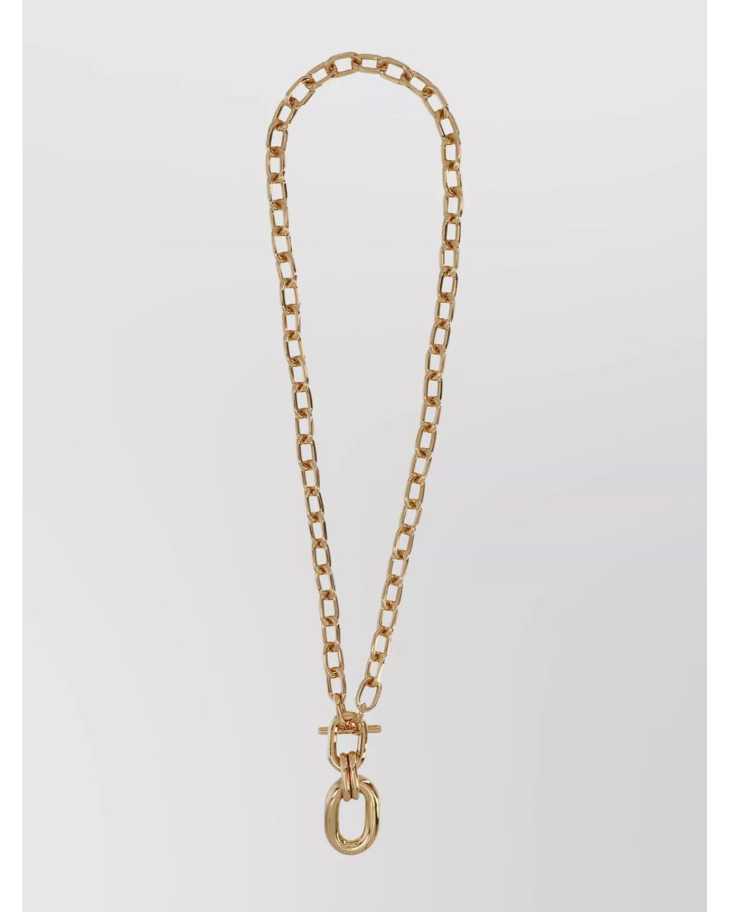 Rabanne White Metal Xl Link Chain Necklace