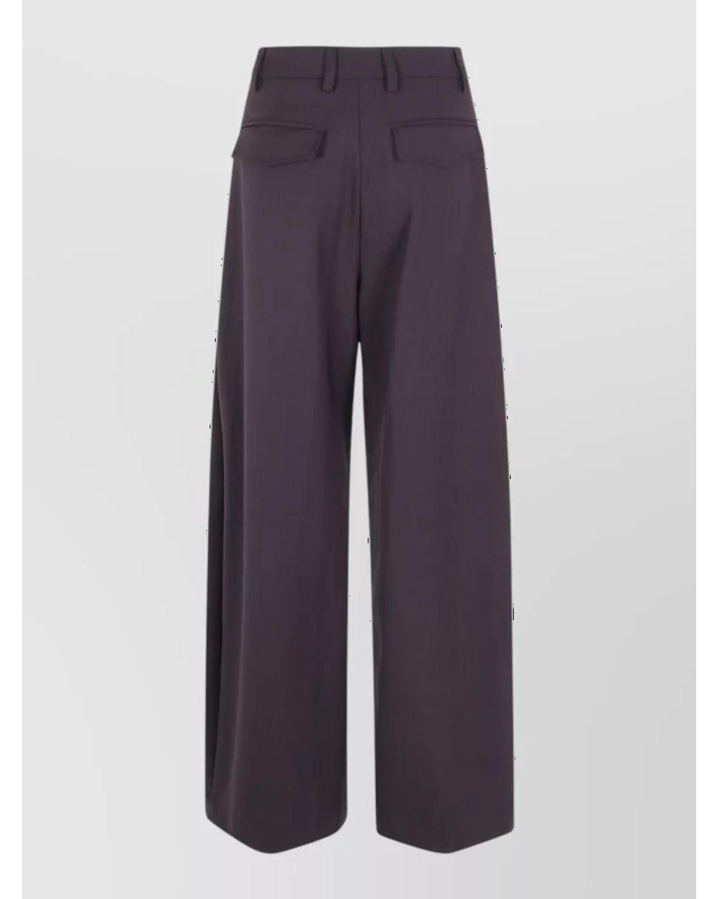 Thelatest Purple Pleated Wide-Leg Trousers