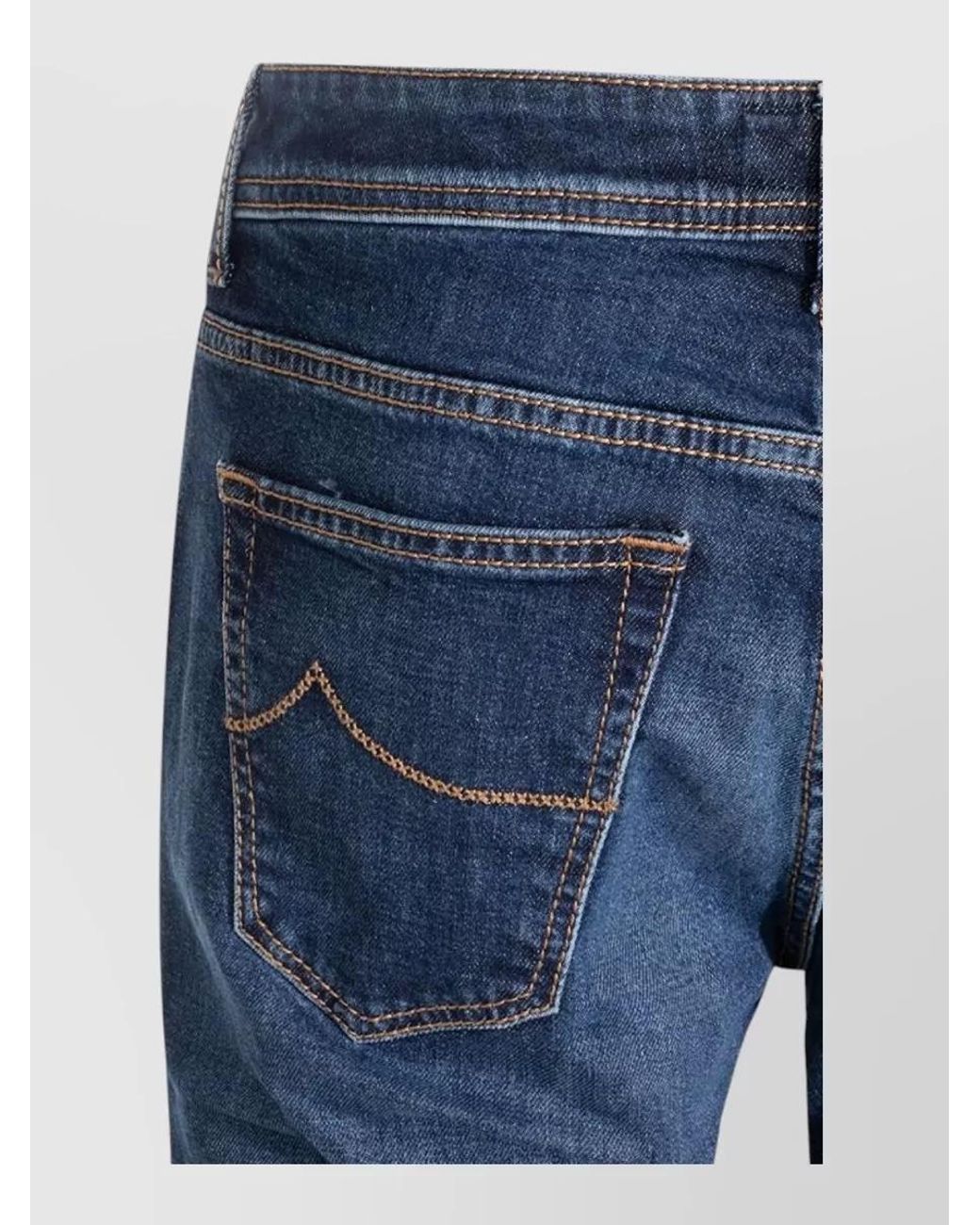 Jacob Cohen Blue Denim Slim-Fit Cropped Tapered Jeans for men