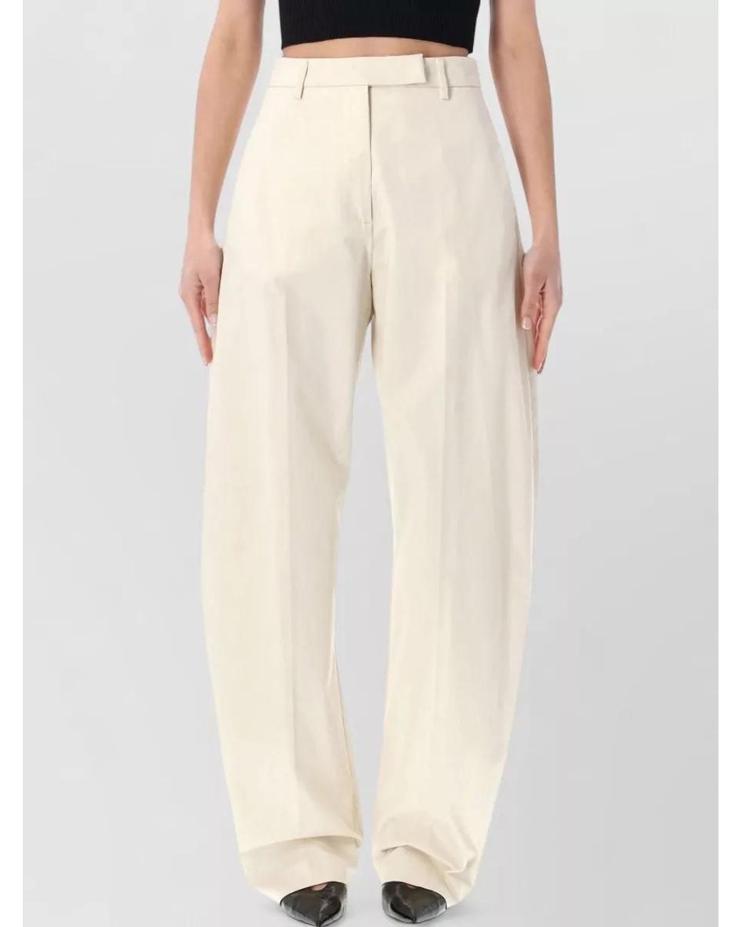 Thelatest Natural High-Rise Wide-Leg Tailored Trousers