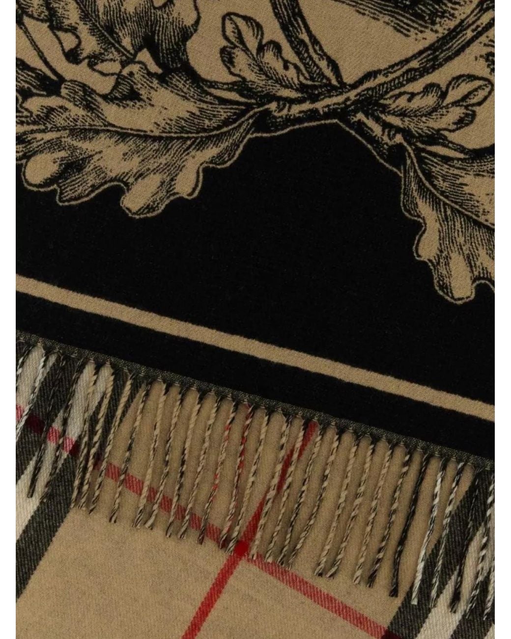 Burberry Black Reversible Cashmere Scarf