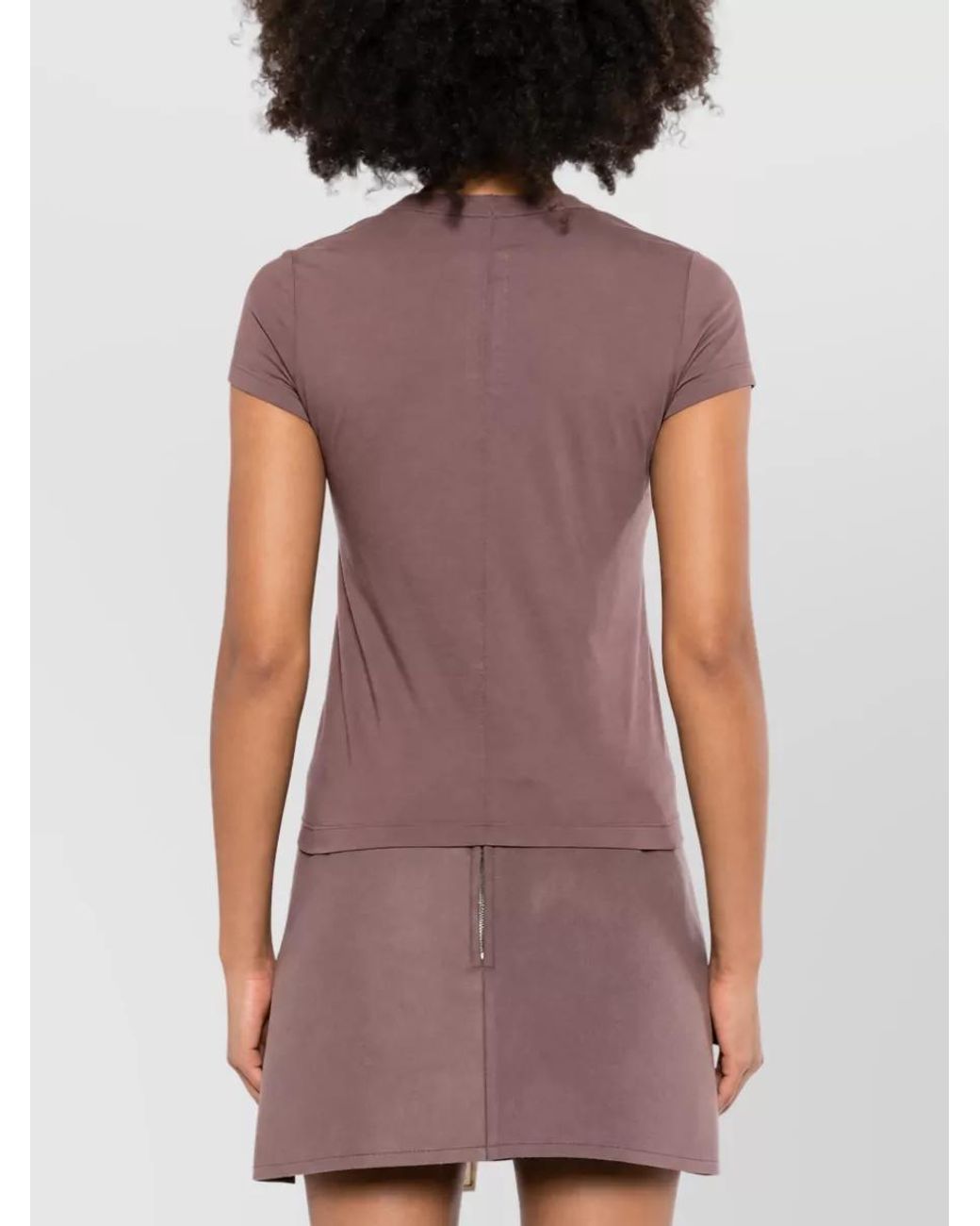 Rick Owens Purple Cropped T-Shirt