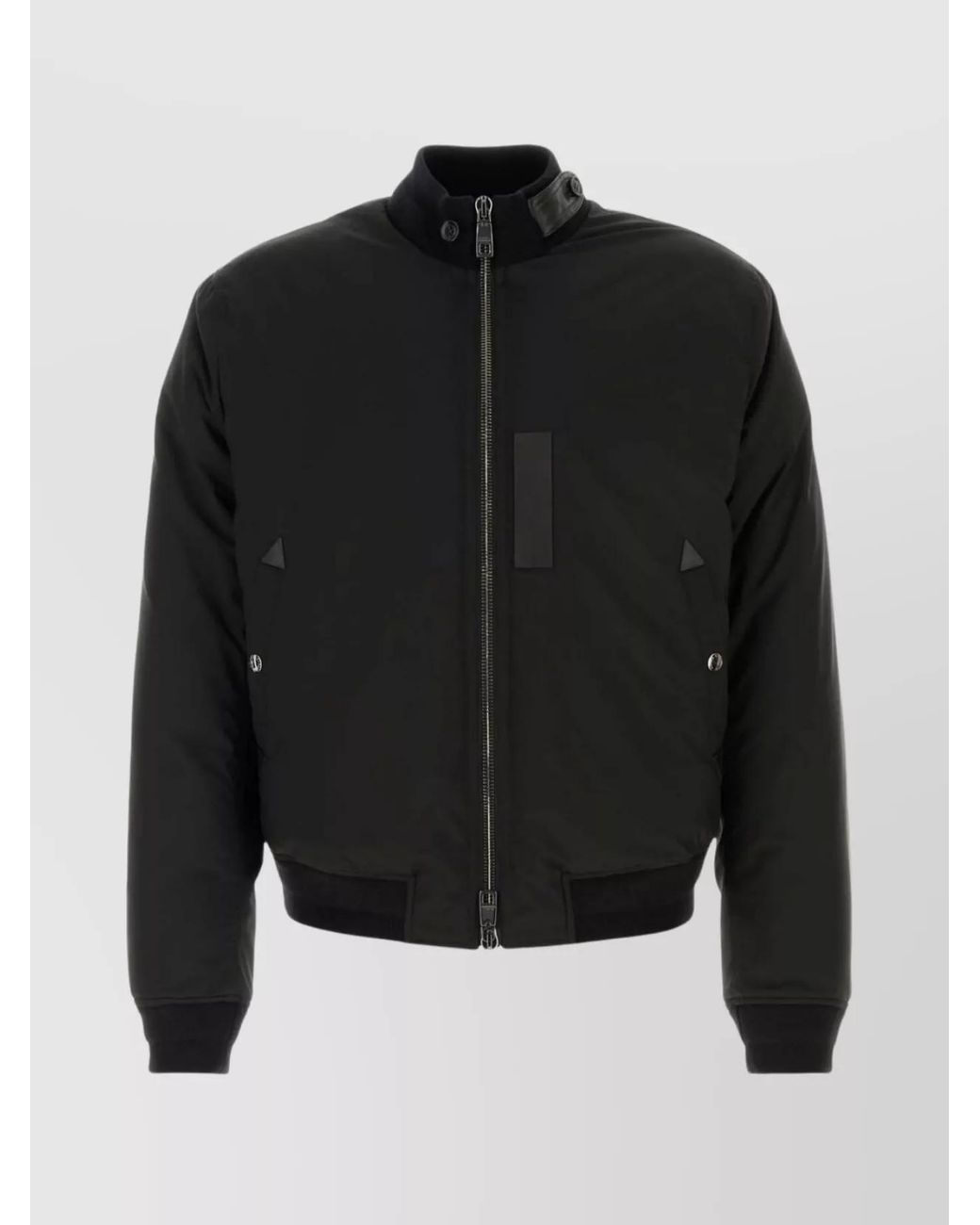 Dolce & Gabbana Black Leather-Trimmed Bomber Jacket for men