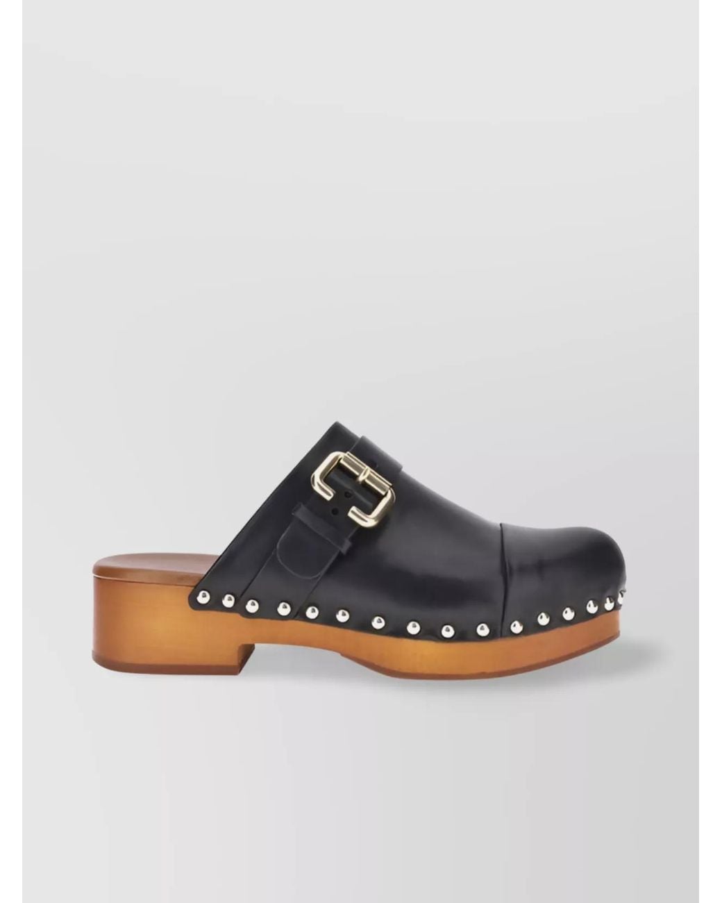 Chloé Black Leather Jeannette Mules