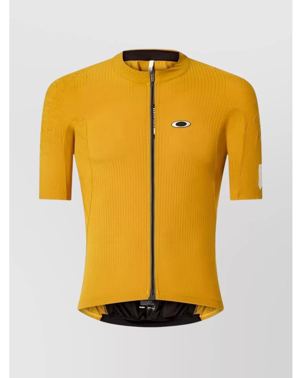 Oakley Yellow Textured Short-Sleeve Zip T-Shirt for men