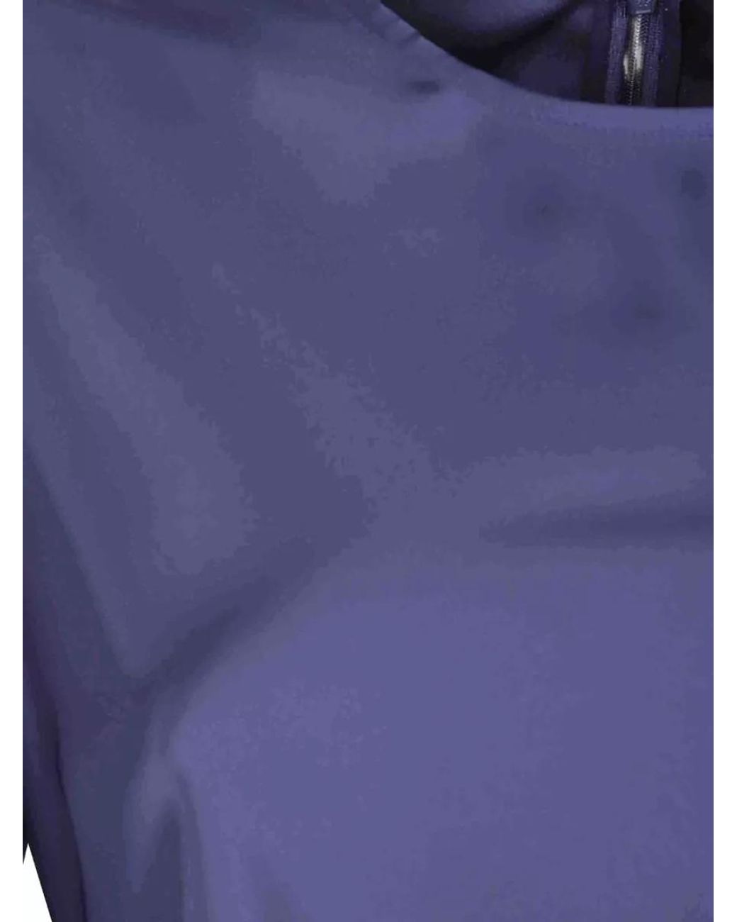 Emporio Armani Blue Satin Long-Sleeve Midi Dress