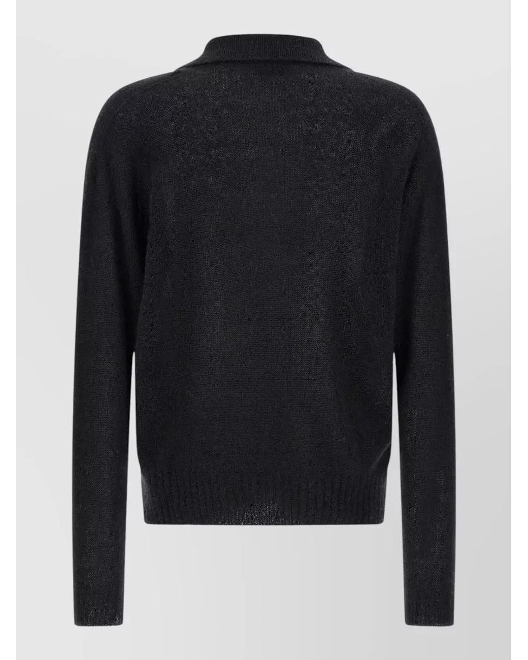 Tom Ford Blue Cashmere Silk Long-Sleeve Polo Shirt for men