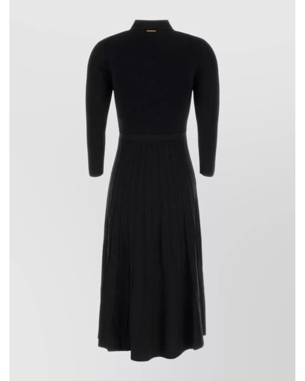Michael Kors Black Knitted Midi Dress