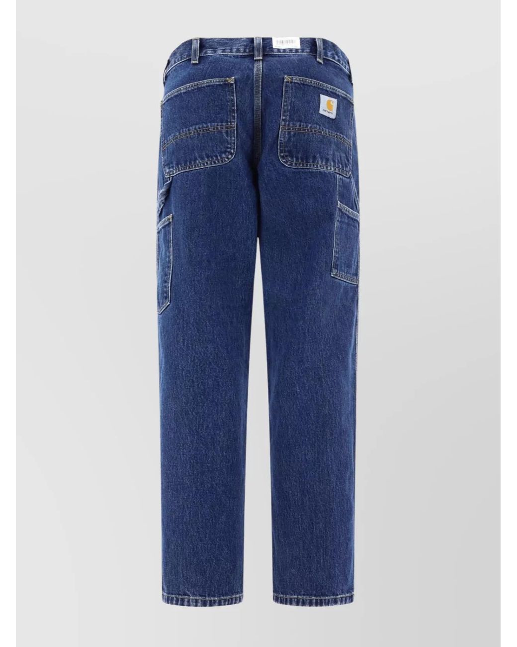 Carhartt Blue Denim Mid-Rise Straight-Leg Jeans for men