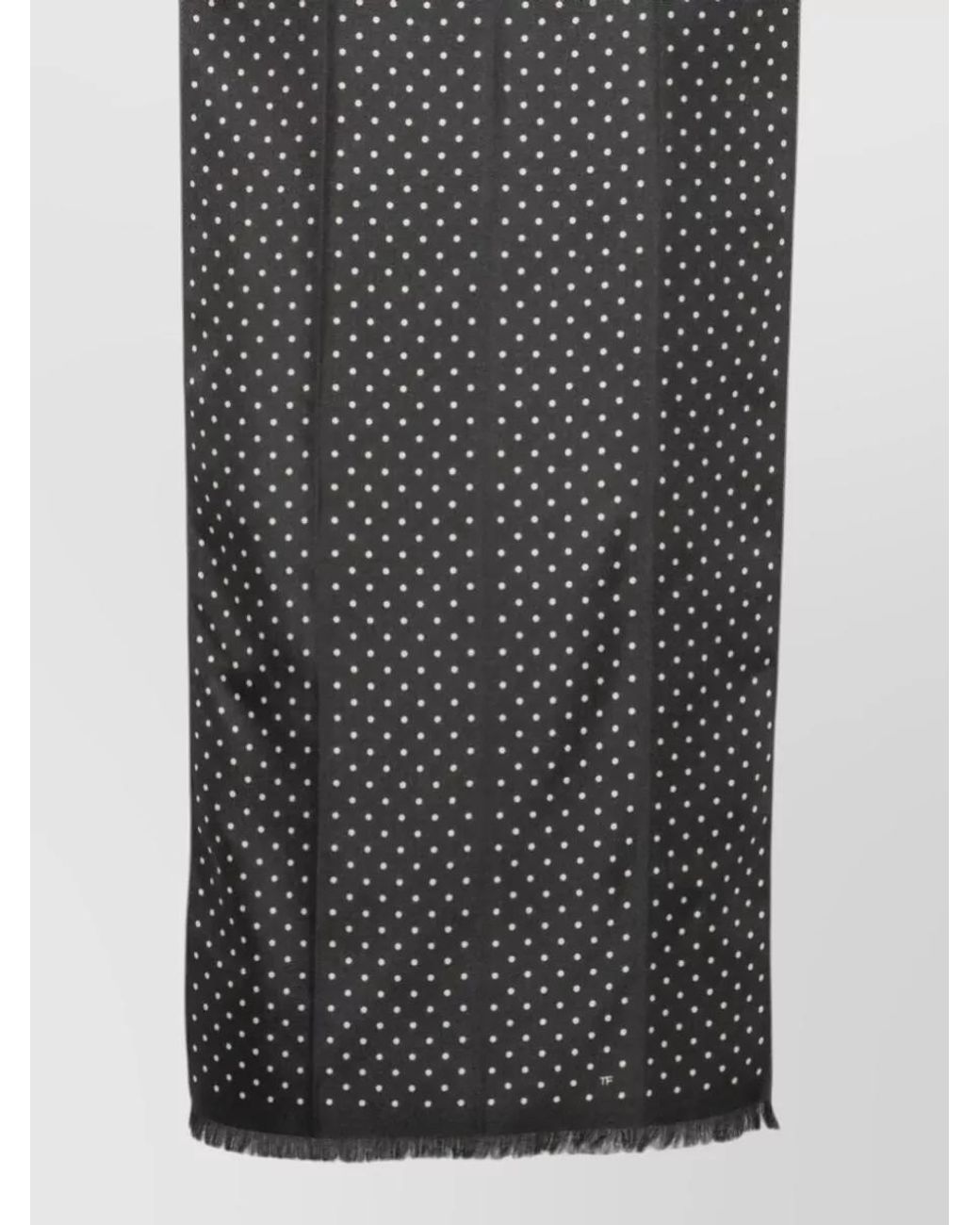 Tom Ford Gray Silk Polka Dot Scarf for men