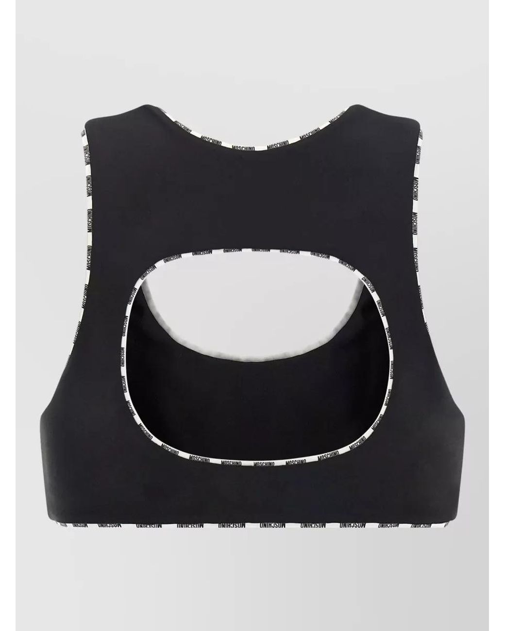 Moschino Black Stretch Technical Sports Bra