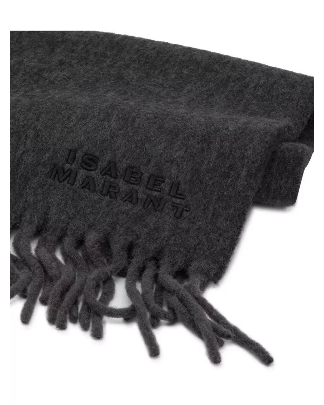 Isabel Marant Black Fringed Scarf