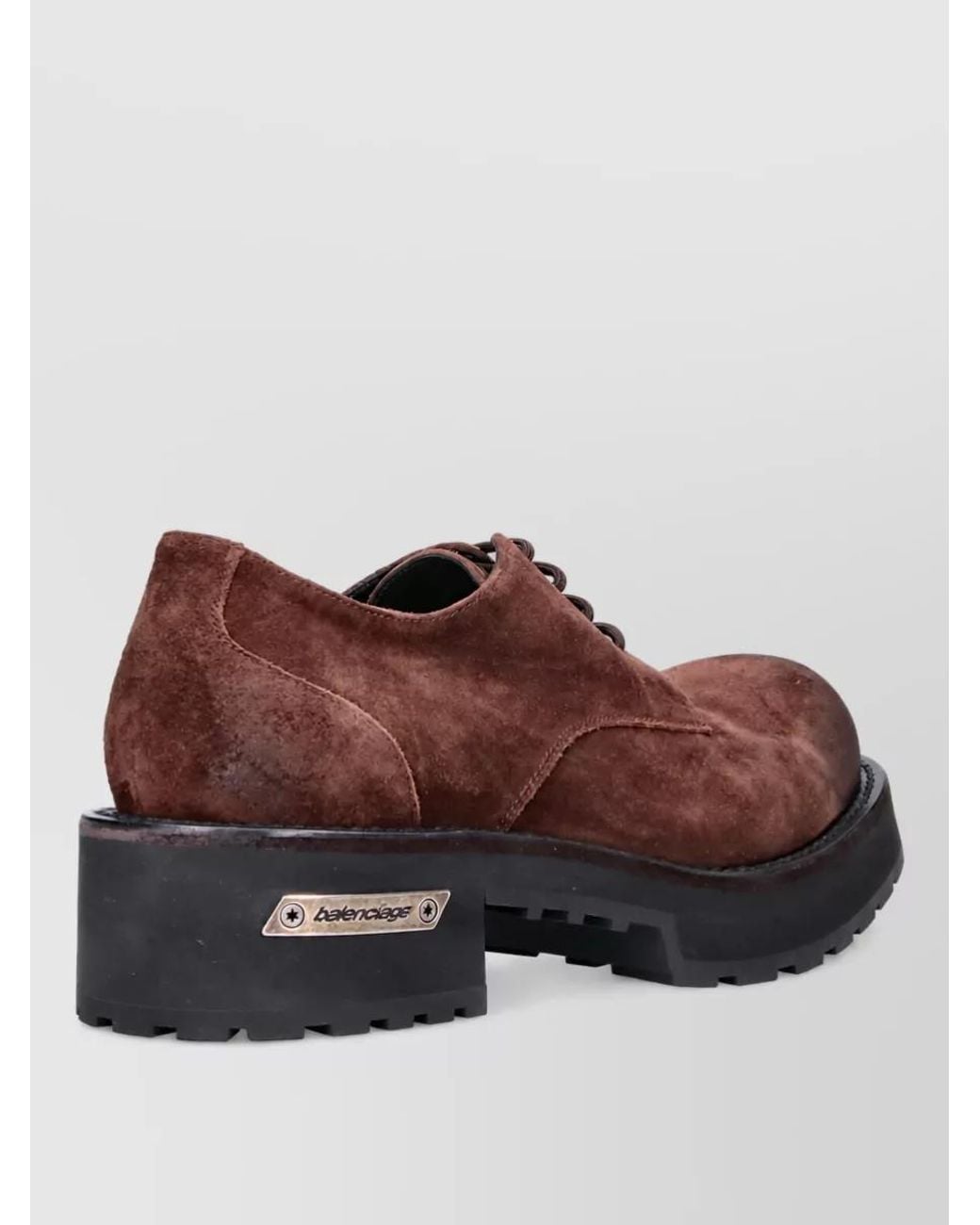 Balenciaga Brown Leather Derby Shoes for men