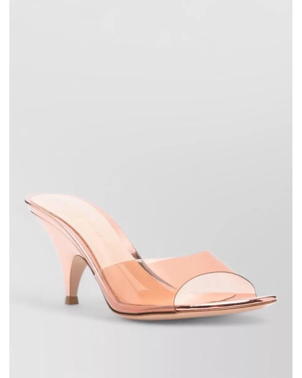 Gianvito Rossi Pink Pvc Sofia 70 Mules