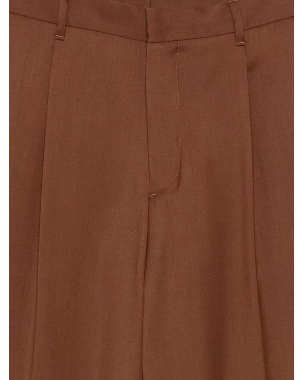 Lardini Brown Tailored Pleated Trousers Drop Regular for men