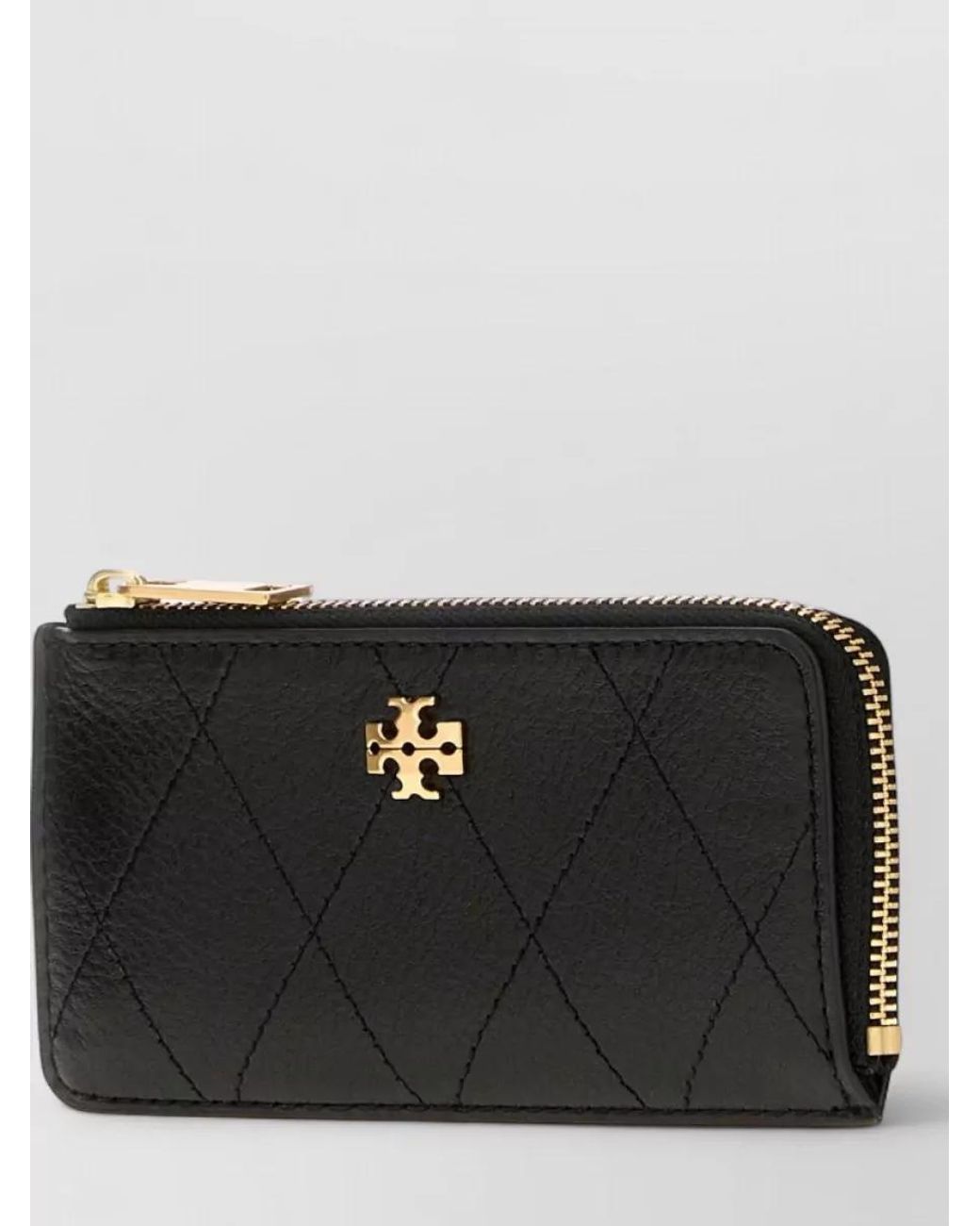 Tory Burch Black Charlie Leather Card Holder