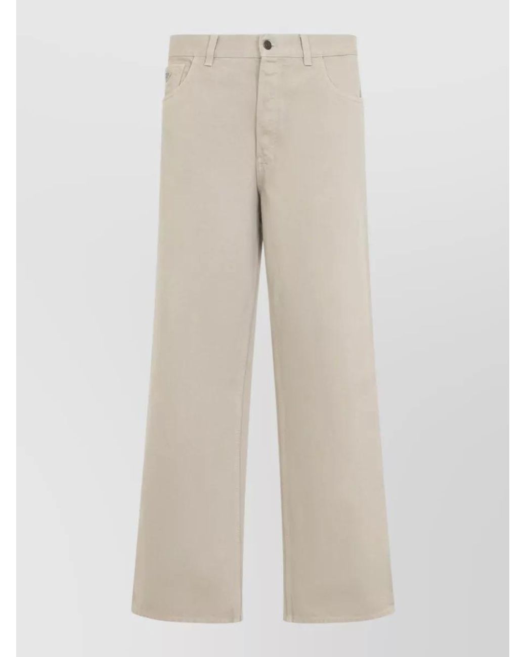 Prada Natural Denim Loose-Fit Straight-Leg Jeans for men