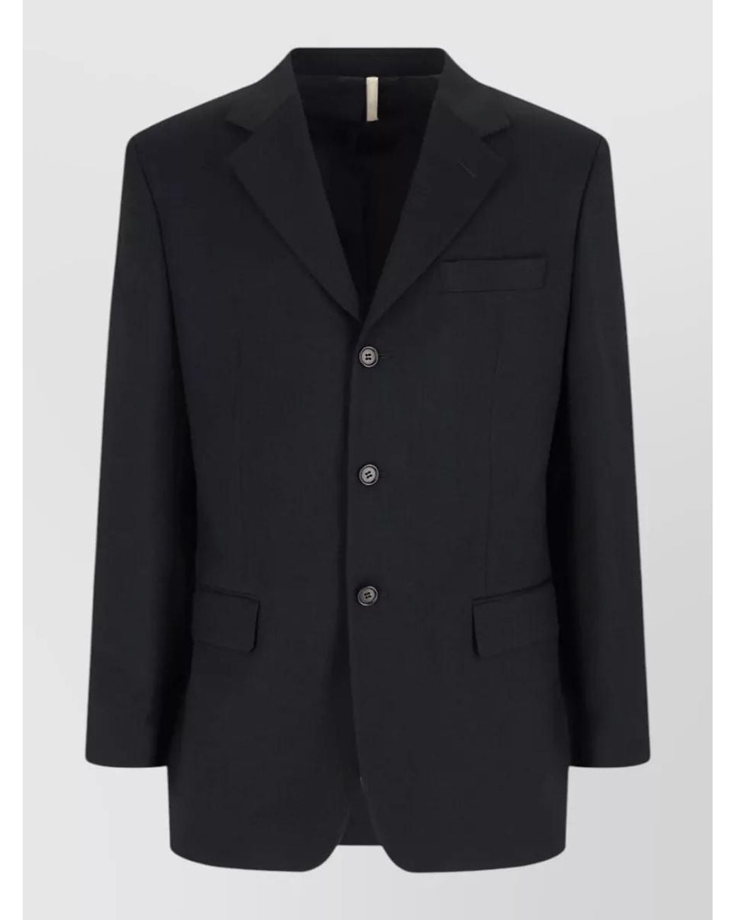 sunflower Black Virgin Wool Blazer for men