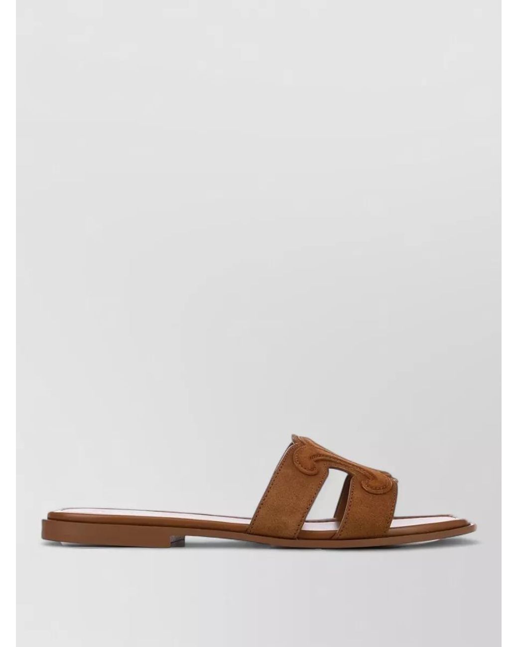 Céline Brown Leather Mule Slides