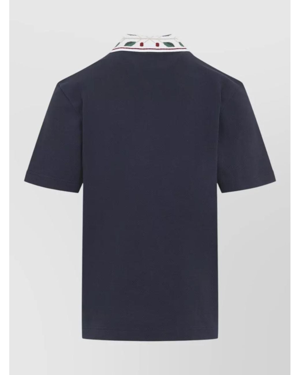 Casablanca Blue Organic Cotton Piqué Polo Shirt for men