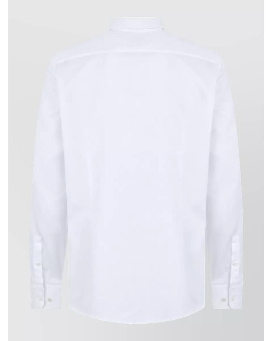 Boss White Cotton Long Sleeve Shirt for men