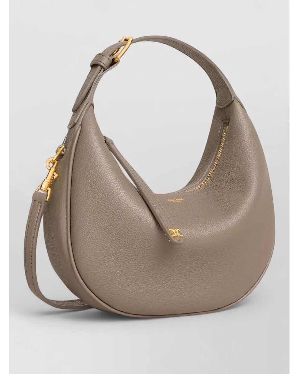 Céline Gray Leather Shoulder Bag