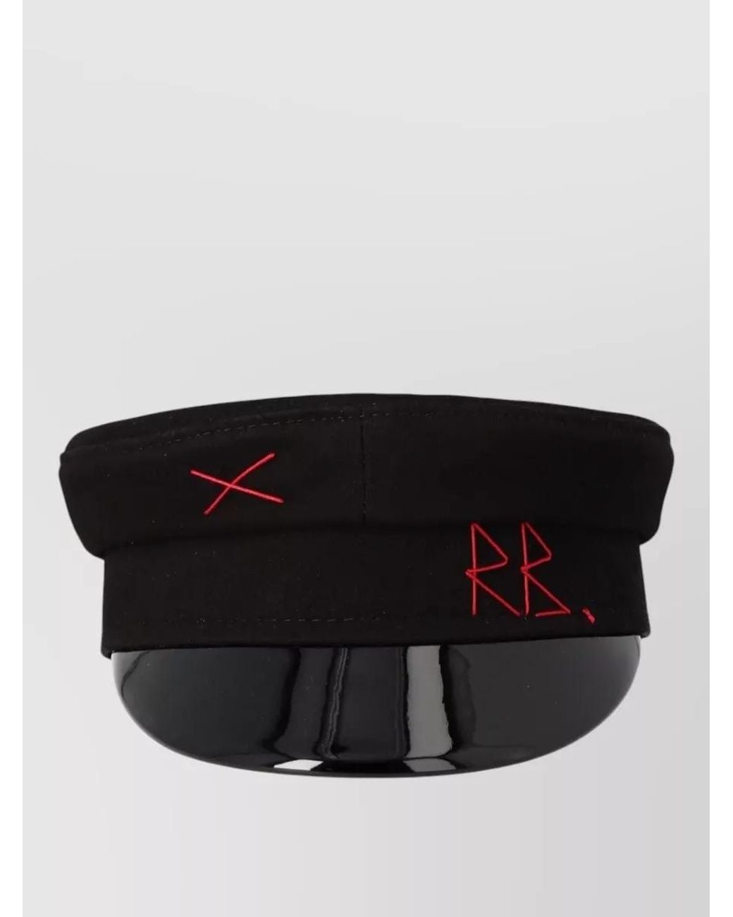 Ruslan Baginskiy Black Cotton Baker Boy Cap