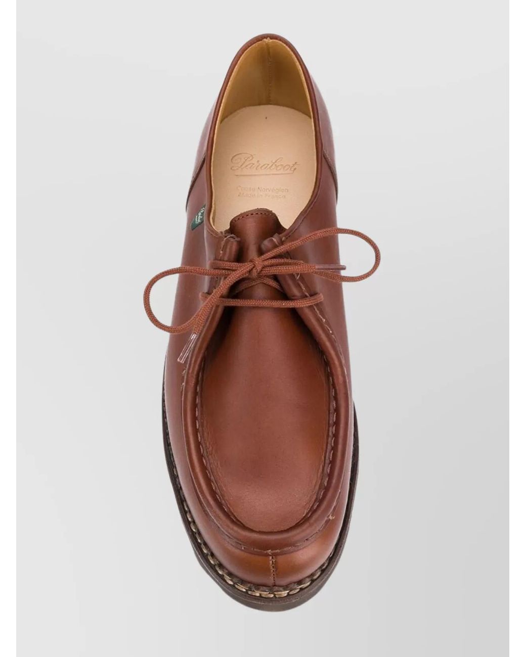 Paraboot Brown Leather Derby Shoes for men