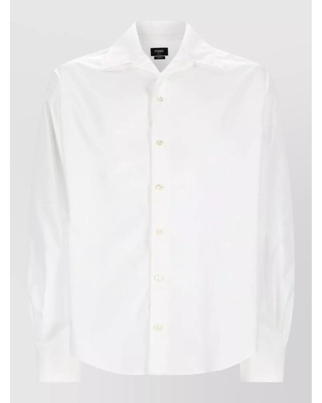 Fendi White Cotton Shirt for men