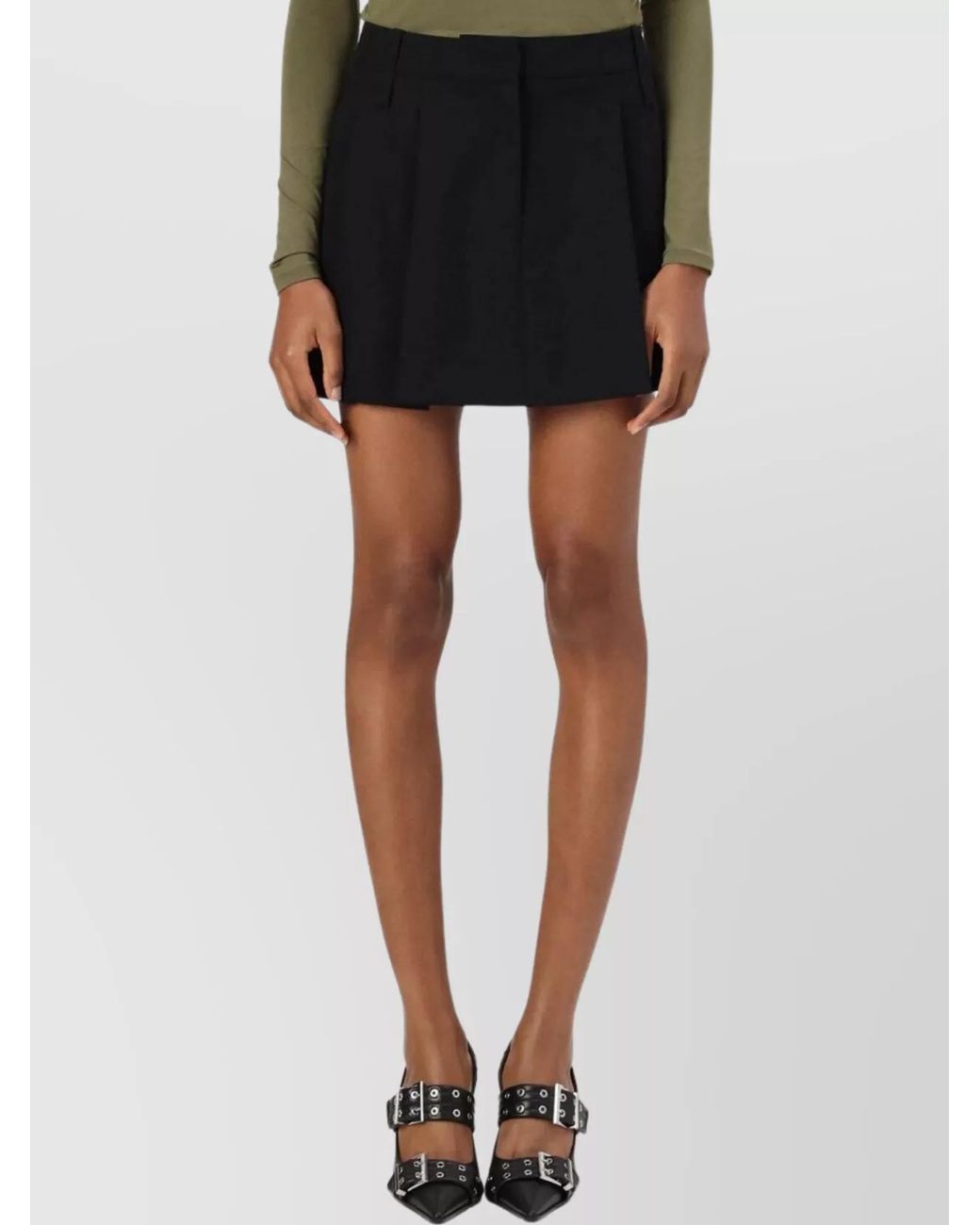 Pinko Black Pleated Skirt